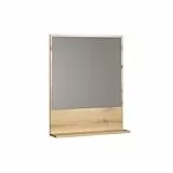 trendteam smart living - PureBliss - Wandspiegel - Evoke Eiche - (BxHxT) 60 x 74 x 14 cm - Badezimmerspiegel mit 60cm Ablagefläche - kratzfest