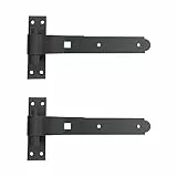Merriway BH06850 Türscharniere mit gekröpftem Hals, 250 mm, Schwarz, 2 Stück