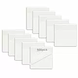 500 BläTter Transparente Haftnotizen Set, 10 Pads Transparent Wasserdicht Haftnotizen 75×75 mm,Wiederbeschreibbar Selbstklebendes Clear Notizzettel Sticky Notes Klebezettel FüR BüRo Studenten Papier