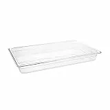 Vogue Polycarbonat-Kunststoff 1/1GN Gastronorm-Behälter 8,5 Liter / 65 mm tief, Durchsichtig - Für Kühlschrank, Gefrierschrank, Schockkühler & Spülmaschine,Temperaturbereich: -40°C bis 100°C, U224