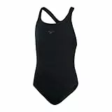 Speedo Mädchen ECO Endurance+ Medalist Badeanzug | Chlorbeständig | Recyclingmaterial | Bequeme Passform | Schwimmunterricht | Badeurlaub Badeanzug, Schwarz, 13-14