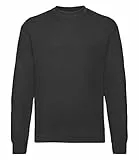 Fruit of the Loom Herren Set In Sweat Sweatshirt, Schwarz (36 Schwarz), Large