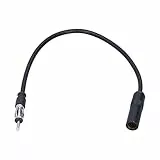 Keenso Auto Antennenverlängerung, Universal Antenne Verlengkabel Autoradio Antenne Auto Kabel Verlenger FM Antennenverlängerung Verlängerungskabel Schwarz