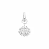 Amor Charm 925 Sterling Silber Damen Charms, 1,9 cm, Silber, Muschel, Kommt in Schmuck Geschenk Box, 2038507