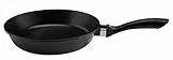 ELO Alucast Servierpfanne 24 cm, rund, Glasdeckel und Aromaknopf, hochwertiger Aluminiumguss, hochwertige antihaftbeschichtung, PFAS-frei mit ELODUR Select Beschichtung, induktionsgeeignet, schwarz