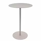 Spetebo Metall Beistelltisch rund Taupe - Ø 35 cm - Couchtisch im Bistrotisch Design - Wohnzimmertisch Dekotisch Blumentisch Telefontisch Ablagetisch Deko Tisch in Stehtisch Optik