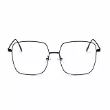 Anti Blaulicht Brille Rechteckig Vintage Metall Unisex Transparente Linsen Blaulichtfilter Für Computer/Smartphones/Tablets