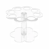 LUOEM Abnehmbarer Acryl EistüTenhalter Mit 8 LöChern Transparenter Eiswaffel StäNder FüR Hochzeit Party Buffet Eisstand