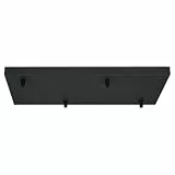 Home Sweet Home Deckenkappe 4L - Metall - Schwarz - Lampenelement - 25 x 47 x 4.5 cm - Rechteckig - Gebrauch Für Deckenlampen, Pendelleuchten