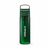 LifeStraw Go Serie - BPA-freie Trinkflasche mit Wasserfilter 650ml für Reisen und den täglichen Gebrauch - entfernt Bakterien, Parasiten, Mikroplastik + verbessert den Geschmack, Terrace Green (grün)