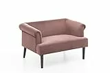 Atlantic Home Collection Charlie Loveseats, Massivholz, (1) Rosa, 118/85/88 cm