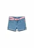 s.Oliver Junior Mädchen 2146050 Jeans Short mit Gürtel, blau 54Z2, 122/REG