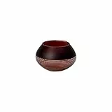 Villeroy & Boch Manufacture Swirl Teelichthalter, 7 cm, Kristallglas, Schwarz/Bronze