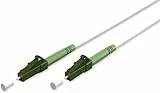 goobay Glasfaserkabel LC/APC auf LC/APC – Singlemode OS2 9/125µm – FTTH Patchkabel Simplex (8°) – LWL weiß, G.657.A2, 0,5 Meter 59583