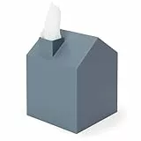 Umbra Kosmetiktücherbox – Moderner und Dekorativer Taschentuchspender für Badezimmer, Büro, Schlafzimmer und Mehr, Schieferblau, 13x17x13 cm