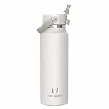 Sparrow Trinkflasche Edelstahl 1.2L - Weiter Öffnung SwivelSip Thermosflasche mit Strohhalm - BPA-frei, Auslaufsicher Trinkflaschen - Ergonomisch Thermoskanne für Sport, Reisen, Outdoor