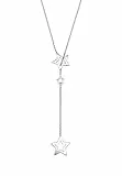 Elli Halskette Damen Y-Kette Stern Anhänger Filigran in 925 Sterling Silber
