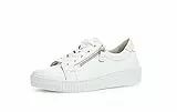 Gabor Damen Low-Top Sneaker, Frauen Halbschuhe,Best Fitting,straßenschuhe,Strassenschuhe,Sportschuhe,Freizeitschuhe,Weiss (Uni),40 EU / 6.5 UK