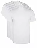 Ultrasport Herren Sport Freizeit T-Shirt mit Rundhalsausschnitt 5er Set, Weiß, XXXL