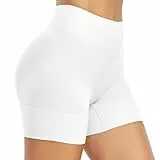 SIMIYA Radlerhose Damen Kurz Unterhosen Unter Kleid Shorts High Waist Kurze Hose Nahtlose Hotpants Sommer Boxershorts Slip Shorts,Weiß,L