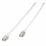 Vivanco Hochwertiges CAT6 Netzwerkkabel, kompatibel mit Gigabit LAN, LAN-Anschluss Stecker, 250 MHz, geschirmt, 7,5m, Weiß