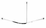 RIDDER 52000 Duschvorhangschiene, Duschvorhangstange, ca. 90 x 90 cm, Aluminium, poliert, Chrom