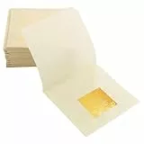 KINNO 10 Blatt Blattgold Essbar 24 Karat Echte Gold 2.5 * 2.5cm zum Basteln Lebensmittel,Kuchen,Backen,Torten Dekorfolie