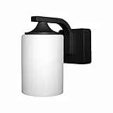 LEDVANCE Wandleuchte für Aussenwendung | ENDURA CLASSIC LANTERN Cylinder | mit E27 Fassung | Schwarzes Gehäuse aus Aluminium, Schwarz