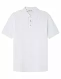 SPRINGFIELD Herren Basic Slim Ss Daily Polo with Tree Embroidery. 100% Bci Cotton Poloshirt, weiß, Large