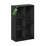 Furinno Luder Regal ohne Werkzeug, 5 Würfel, Schwarzholz, Schwarzes Holz