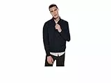 SPRINGFIELD Herren Jersey de Cuello Mao Structure Daily Gg12 Pullover Reißverschluss, Standardschwarz, L