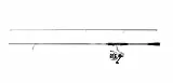 Abu Garcia Max X Spinning Combo |Flusswasserangler Angelrute & Rolle Hecht Barsch & Zander | Starkes Leichtgewicht & Vielseitig | Schwarz & Grau 2.74m Moderat schnelle Rute | 3000er Rolle
