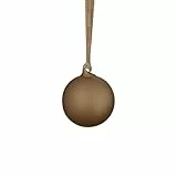 blomus 4er Set Weihnachtsschmuck -JUHLA- | Weihnachtskugeln Farbe Coffee | Christbaumkugeln mit Aufhänger | Größe M Ø7 cm