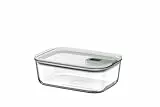 Mepal - Glasbehälter mit deckel EasyClip - Schüssel mit Deckel und Schiebeverschluss - Meal prep boxen - Geeignet für Mikrowelle, Dampfgarer und Ofen - Luftdicht - 1000 ml - Nordic sage