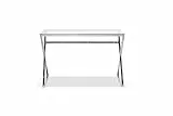 Jahnke Glasschreibtisch Xtra Desk Klarglas/Chrom
