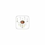 Kakonia 9er Bauchnabelpiercing Gold Chirurgenstahl Hypoallergen Piercing Bauchnabel 14G Silber Bauchnabelpiercing Schwangerschaft CZ Perle Opal Bauchpiercing Nabelpiercing 10mm Stablänge-GW