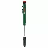 Bosch Tieflochmarker Bleistift (cleverer und robuster Tieflochmarker Druckbleistift zum Markieren auf Stein, Holz, Papier und anderen Materialien; integrierter Anspitzer)
