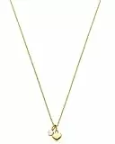 Purelei Brave Halskette Damen mit Herz Anhänger & Zirkonia, Edelstahl Kette verstellbar 50/55 cm, Damenschmuck, Geschenk für Frauen, Gold