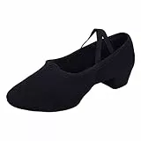 SAFIGLE 1 Paar Ballettschuhe Halbschuhe mit Absatz Yoga Schuhe balerinas balett Erwachsene yogaschuhe Damen Hausschuhe Damen-Tanzschuhe Yoga-Schuhe alleinige Tanzschuhe Sohle; Leder Black