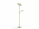 Fischer & Honsel Stehleuchte Dent, Metall, 1 x LED 37 Watt, 1 x LED 8 Watt, Taster, stufenlos dimmbar, 2700 K/ 3350 K/ 4000 K, 4990 lm, 40316