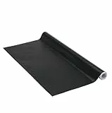 Klebefolie Uni Matt Schwarz Dekofolie Möbelfolie Tapeten selbstklebende Folie, PVC, ohne Phthalate, schwarz, 90cm x 2,1m, 160µm (Stärke: 0,16mm), Venilia 54320