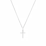 Amor Kette mit Anhänger 925 Sterling Silber Unisex Damen Herren Halsschmuck, 45 cm, Silber, Kreuz, Kommt in Schmuck Geschenk Box, 9070435