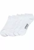 Urban Classics Herren Füßlinge Logo No Show Socks 5 - Pack TB2157, Gr. 39/42 (Herstellergröße: 39-42), Weiß (White 00220)
