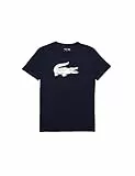 Lacoste Sport T-Shirt Regular Fit Herren, Marineblau/Weiß, L