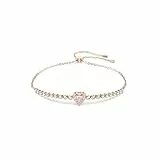 Swarovski One Armband, Herz, Rosa, Roségold-Legierungsschicht