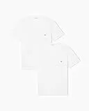 Emporio Armani Man's Core Logoband 2-Pack Crewneck T-Shirt, Weiß, M, Regular, weiß/weiß, M