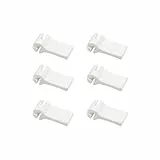 Windhager Klemmhaken, Laufhakenstopper zur Fixierung von Sonnensegel, Sonnensegel Stopper, Sonnensegelfixierung, 6 Stück, weiß