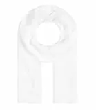 Majea Tuch Lima schmal geschnittenes Damen-Halstuch leicht uni einfarbig dünn unifarben Schal weich Sommerschal Übergangsschal, Weiß, 180cm x 50cm