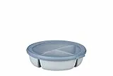 Mepal - Meal Prep Box Cirqula - Bento-Schüssel mit 3 Fächern - Frischhaltedose luftdicht - Mahlzeiten getrennt aufbewahren - Meal-Prep-Boxen & Vorratsdosen - 1000 ml - Nordic blue