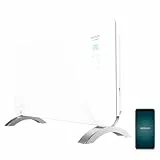 Cecotec Heizkonvektor mit Glasplatte Ready Warm 6700 Crystal Connection. 1500 W, WiFi-Steuerung, einstellbares Thermostat, Timer, Bodenständer, Geeignet für Badezimmer (IP24), Lautlos